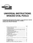 UNIVERSAL INSTRUCTIONS BRACED OVAL POOLS