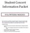 Student Concert Information Packet