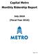 Capital Metro Monthly Ridership Report July 2018 (Fiscal Year 2018)