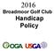 Broadmoor Golf Club Handicap Policy