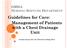 Guidelines for Care: Management of Patients with a Chest Drainage Unit