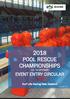 2018 POOL RESCUE CHAMPIONSHIPS OCTOBER EVENT ENTRY CIRCULAR # 2 Surf Life Saving New Zealand Version