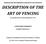 DESCRIPTION OF THE ART OF FENCING