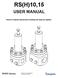RS(H)10,15 USER MANUAL. Read the complete manual before installing and using the regulator.