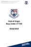 Club of Origin Boys Under 17 T20