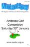Ambrose Golf Competition Saturday 30 th January