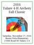 2016 Tulare 4-H Archery Fall Classic