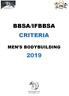 BBSA/IFBBSA CRITERIA MEN S BODYBUILDING