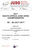 2017 SOUTH AFRICA JUDO OPEN CHAMPIONSHIPS JULY 2017