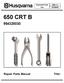 I Illustrated Parts List 650 CRT B. Tiller. Repair Parts Manual