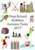 Prep School Hobbies Autumn Term 2017