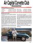 Newsletter. Air Capital Corvette Club Officers: Message from the Prez... Volume 47 - Issue 11 November, Page 1