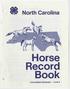 ( % North Carolina 3 Horse Record (_ Book Intermediate Horseman Level II