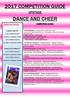 2017 COMPETITION GUIDE DANCE AND CHEER