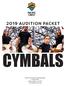2019 AUDITION PACKET CYMBALS. Pacific Crest Youth Arts Organization PO Box 5409 Diamond Bar, CA