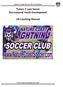 Nature Coast Soccer Recreational Youth Development. U6 Coaching Manual