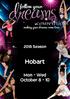 2018 Season. Hobart. Mon - Wed October 8-10
