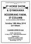 5 th HORSE SHOW & GYMKHANA ROSERRANS FARM, ST COLUMB