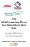 2018 Arki & Errowanbang Murray Grey National Junior Stock Show. Wodonga Exhibition Centre 20 th, 21 st & 22 nd April 2018