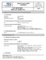SAFETY DATA SHEET Revised edition no : 1 SDS/MSDS Date : 15 / 9 / 2012