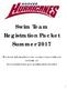 Swim Team Registration Packet Summer For more information or to contact us or visit our website at hooveralabama.gov/parksandrecreation