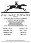 PRESENTS THE GALWAY DOWNS COUNTY SHOW SERIES