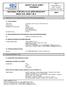 SAFETY DATA SHEET Revised edition no : 1 SDS/MSDS Date : 1 / 8 / 2013