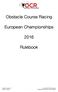 Obstacle Course Racing. European Championships. Rulebook