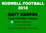 ROSWELL FOOTBALL 2018 MATT KEMPER. HEAD FOOTBALL Cell: