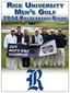 Rice University Men s Golf Postseason Guide