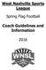 West Nashville Sports League. Spring Flag Football. Coach Guidelines and Information