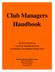 Club Managers Handbook