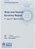Stop and Search Scrutiny Report