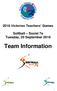 2016 Victorian Teachers Games. Softball Social 7s Tuesday, 20 September Team Information