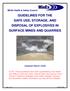 GUIDELINES FOR THE SAFE USE, STORAGE, AND DISPOSAL OF EXPLOSIVES IN SURFACE MINES AND QUARRIES