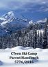 ד סב CTeen Ski Camp Parent Handbook 5776/2016