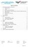 PORTS OF DAMPIER & ASHBURTON MOORING DIVE INSPECTION STANDARDS AND DELIVERABLES TABLE OF CONTENTS