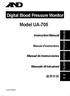 Digital Blood Pressure Monitor. Model UA-705. Instruction Manual. Manuel d instructions. Manual de Instrucciones. Manuale di Istruzioni 1WMPD B
