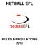 NETBALL EFL RULES & REGULATIONS