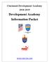 Cincinnati Development Academy Development Academy Information Packet