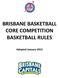 BRISBANE BASKETBALL CORE COMPETITION BASKETBALL RULES