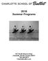 2018 Summer Programs