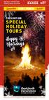 SPECIAL HOLIDAY TOURS