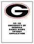 University of Georgia Dance dawg Tryout Application
