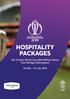 HOSPITALITY PACKAGES. ICC Cricket World Cup 2019 Official Venue Trent Bridge, Nottingham