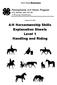 January 31, H Horsemanship Skills Explanation Sheets Level 1 Handling and Riding