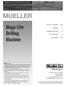 MUELLER. Mega-Lite Drilling Machine. Reliable Connections. table of contents PAGE. Equipment 2. Operating Instructions 3-4. Parts Information 5