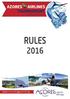AZORES AIRLINES TOURNAMENT San Michael - Azores RULES