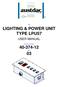 LIGHTING & POWER UNIT TYPE LPU57