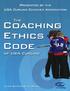 COACHES ETHICS CODE INTRODUCTION